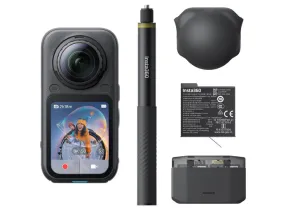 Insta360 X6 Essential Bundle - Black - Essential Bundle X6: 8K 360° Camera, Triple 1/1.1" AI Chip - Black
