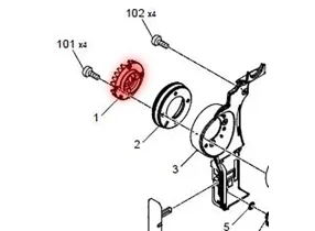 DB1-3286-000 - Plastic spare part for handle EOS C300 - EOS C300 MKII