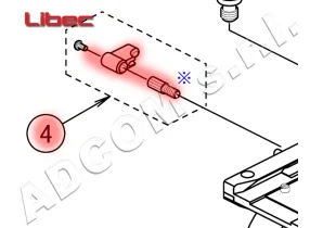 H55-4 - Locking knob,slide plate for fluid head  H55