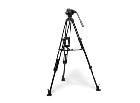 MVK502XTWINMA - 502X Fluid Video Head Kit with Aluminum Twin-Leg Tripod (MS) - 8 kg Payload