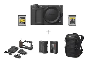 ZR 6K Cinema Starter Kit - Kit Nikon ZR (Body+Lexar 256GB)+Cage+PowerCell USB-C+Backpack+CF 240GB Type B