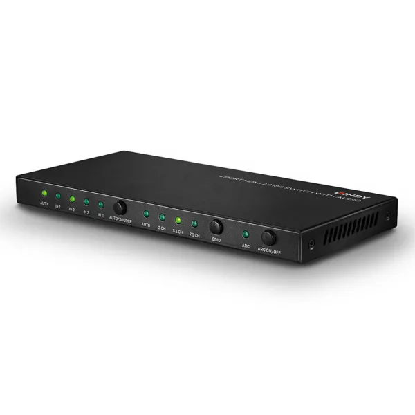 Switch HDMI 18G con Audio, 4:1 - Lindy